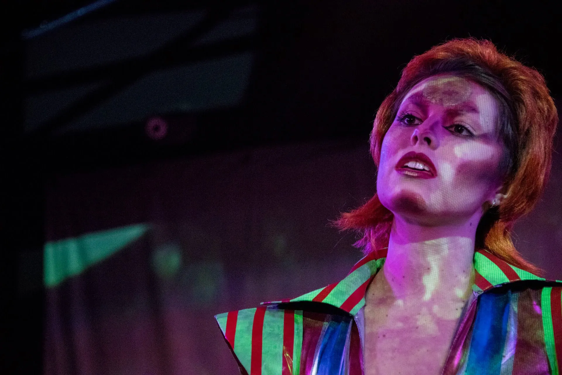 Ziggy Stardust look on stage at Bowie Ball D.C. 2019